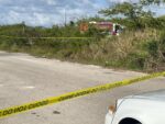 Police appeal to public over body found in burning car A fire truck attends the scene of a burning car