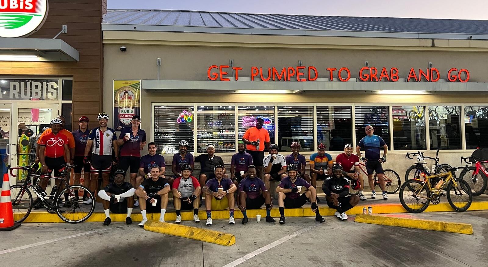 It was a larger-than-usual bike ride for Cayman's cyclists on Thursday morning