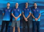 Cyclists Bodden and Solomon set for international competition From left, Cayman Cycling's Liam Munn, Daniel Cummings, and cyclists Jeremy Solomon and Chris Bodden. - Photo: Supplied