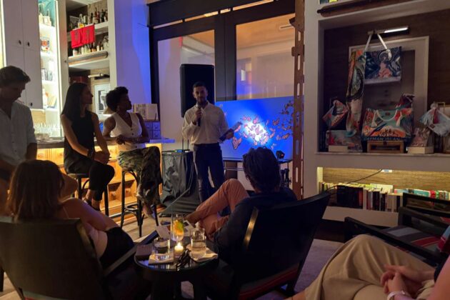 Max Wolff, Head Bartender at Library by the Sea sharing the story behind each cocktail