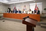 Election candidate rules ‘arguably unreasonable’, observers say The Commonwealth Parliamentary Association team fields questions on their mission to observe the general election. - Photo: Raymond Hainey