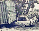 50 years ago: Crushed car; traders blast development plan container