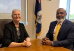 First Caymanian auditor general appointed Governor Jane Owen and newly appointed Auditor General Patrick Smith. - Photo: Supplied