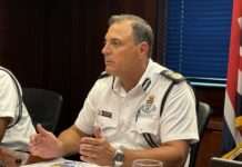 Reported sex crimes increased 21% Commissioner of Police Kurt Walton talks to reporters at a 14 May press briefing on crime stats. - Photo: Norma Connolly