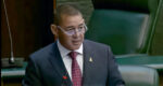 Hew: Government needs to address the high cost-of-living Leader of the Opposition Joey Hew speaks at Wednesday's meeting.
