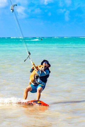 Jack and his owner David Blumenthal get out on the water.