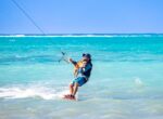 Jack, Cayman’s kitesurfing dog, catches waves Jack and his owner David Blumenthal enjoy a kitesurfing ride. - Photo: Supplied