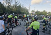 Motorist who passed cyclists warned for dangerous driving Around 130 cyclists set off early on 4 May for the memorial cycle ride in memory of Per Undheim. - Photo: Cayman Cycling