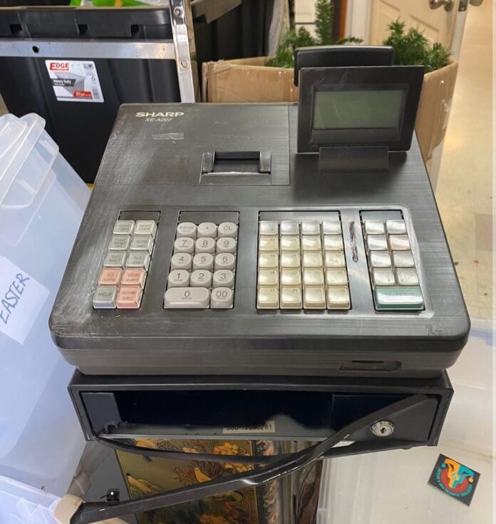 The Humane Society Thrift Shop's cash register was pried open and the cash float and jewellery inside were stolen. - Photo: Cayman Islands Humane Society