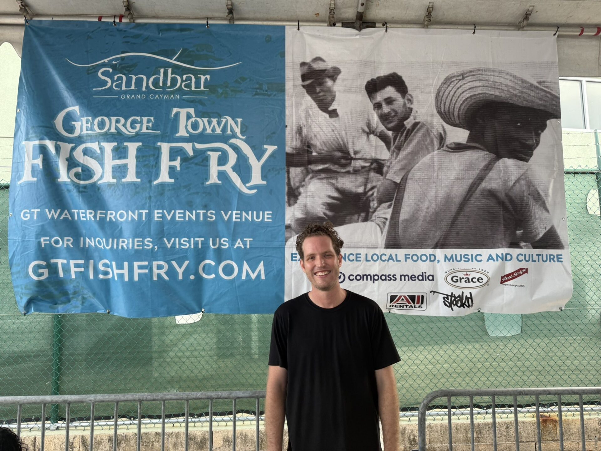 Sandbar owner Brice Reid at the George Town Fish Fry on Saturday
