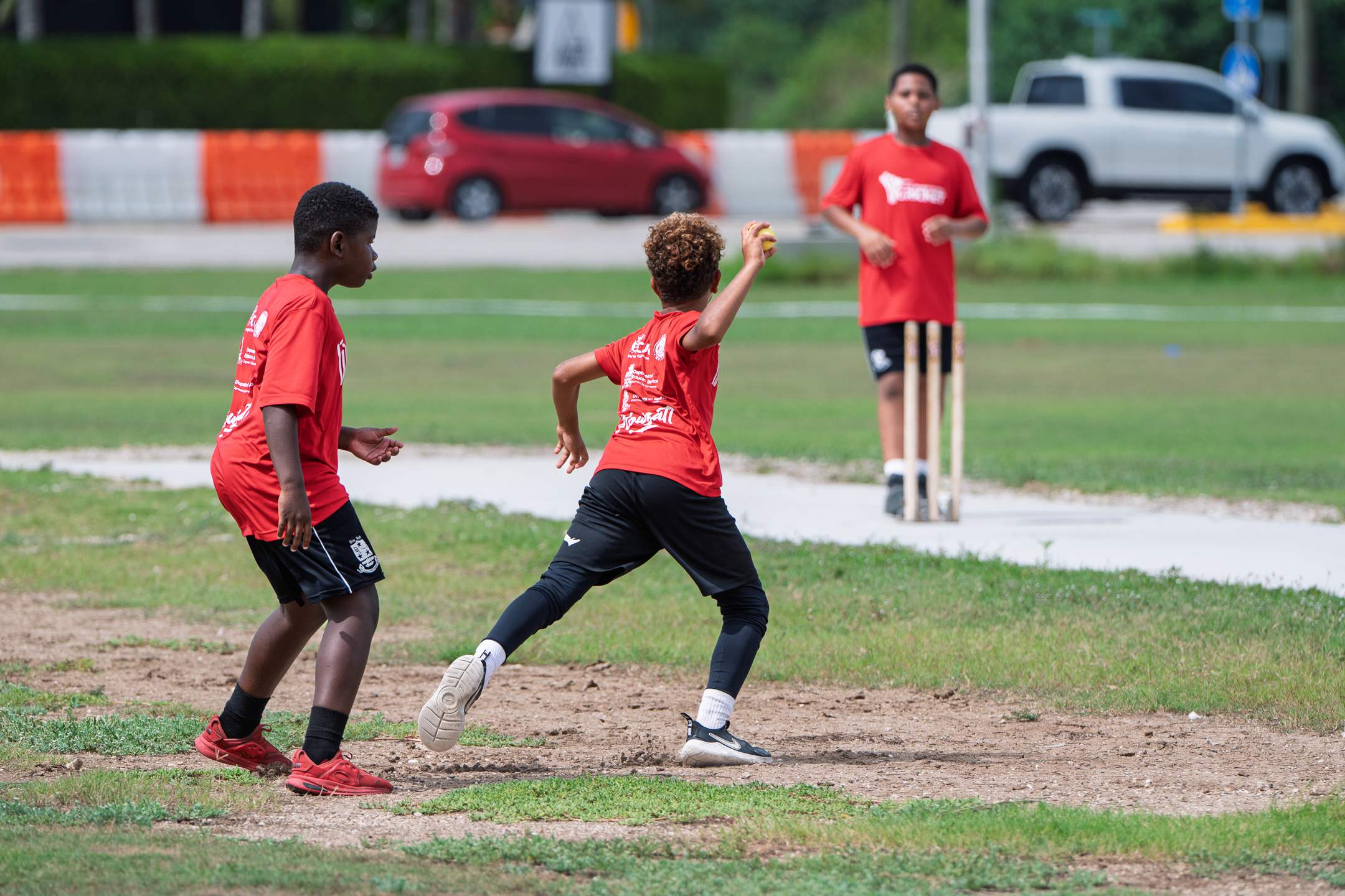 John A Cumber team showed some impressive fielding skills