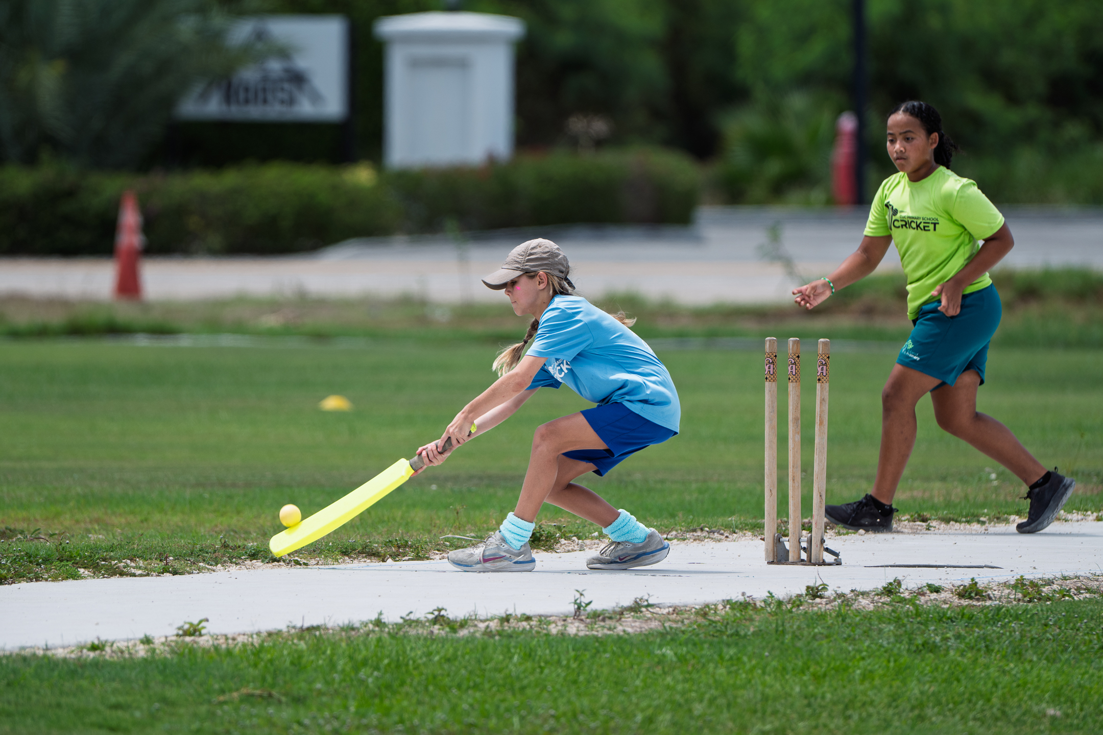 The girls matched the boys for skill and drama on the cricket pitch