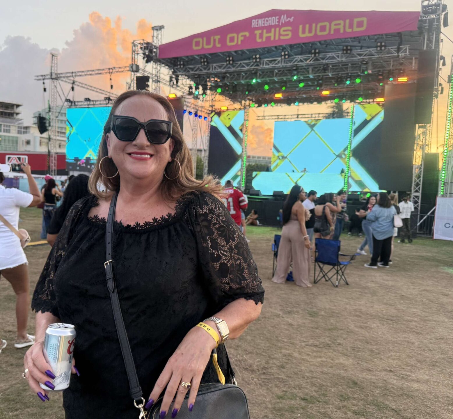 Grandmother Donna Dilbert, at Out of This World, says she never misses a music festival. 