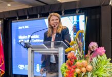 Head of Cayman accountants’ association shares knowledge at Miami conference Officer Sheree Ebanks speaks during the Caribbean Conference of Accountants held 17-20 June in Miami. - Photo: Submitted