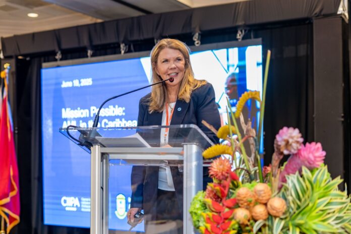 Officer Sheree Ebanks speaks during the Caribbean Conference of Accountants held 17-20 June in Miami. - Photo: Submitted