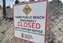 Tender issued for Kaibo public beach restoration work Kaibo Public Beach was closed for refurbishments on 6 Sept. 2024. - Photo: Simon Boxall