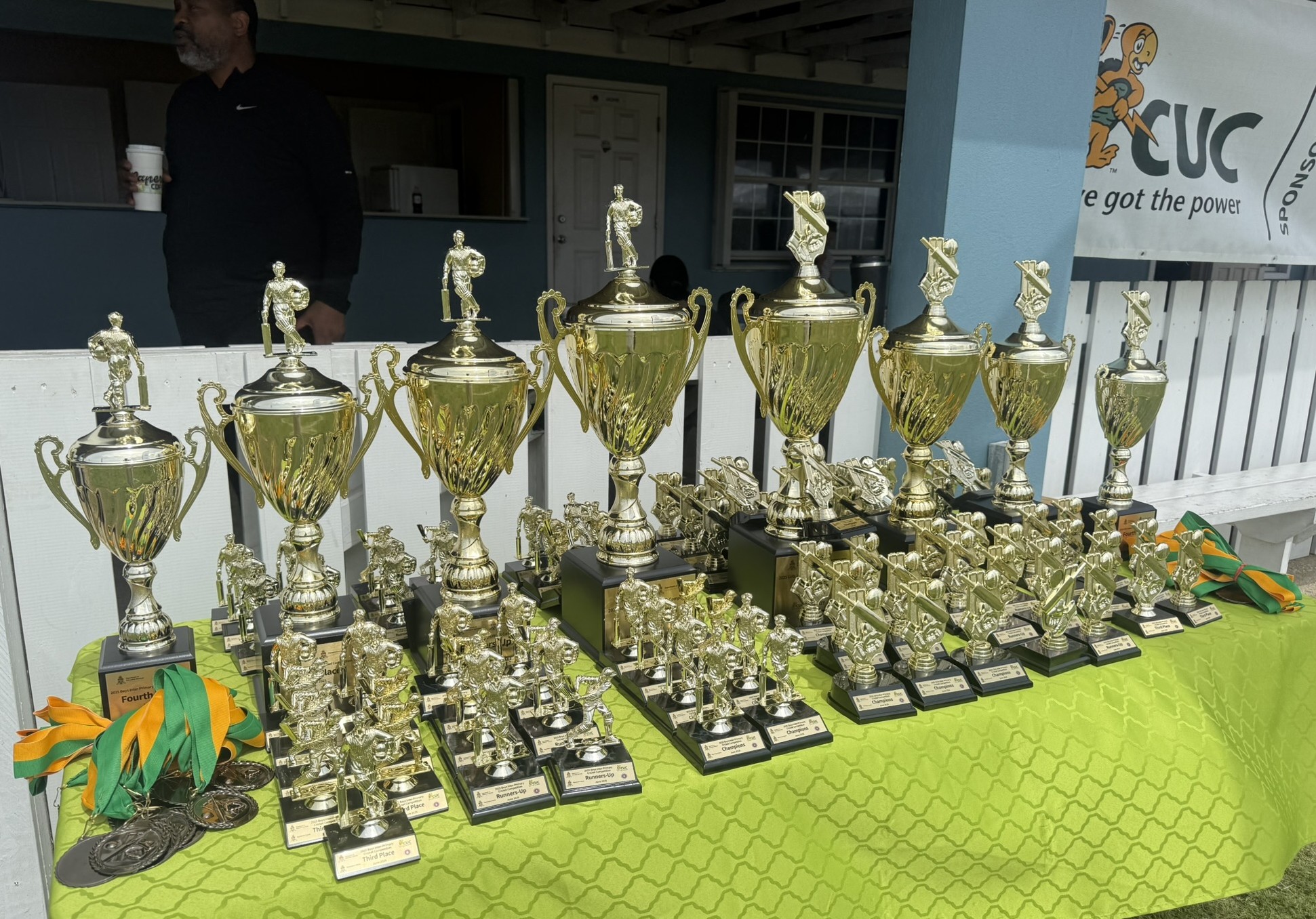 There was an impressive range of trophies and medal waiting for the winners and runners-up