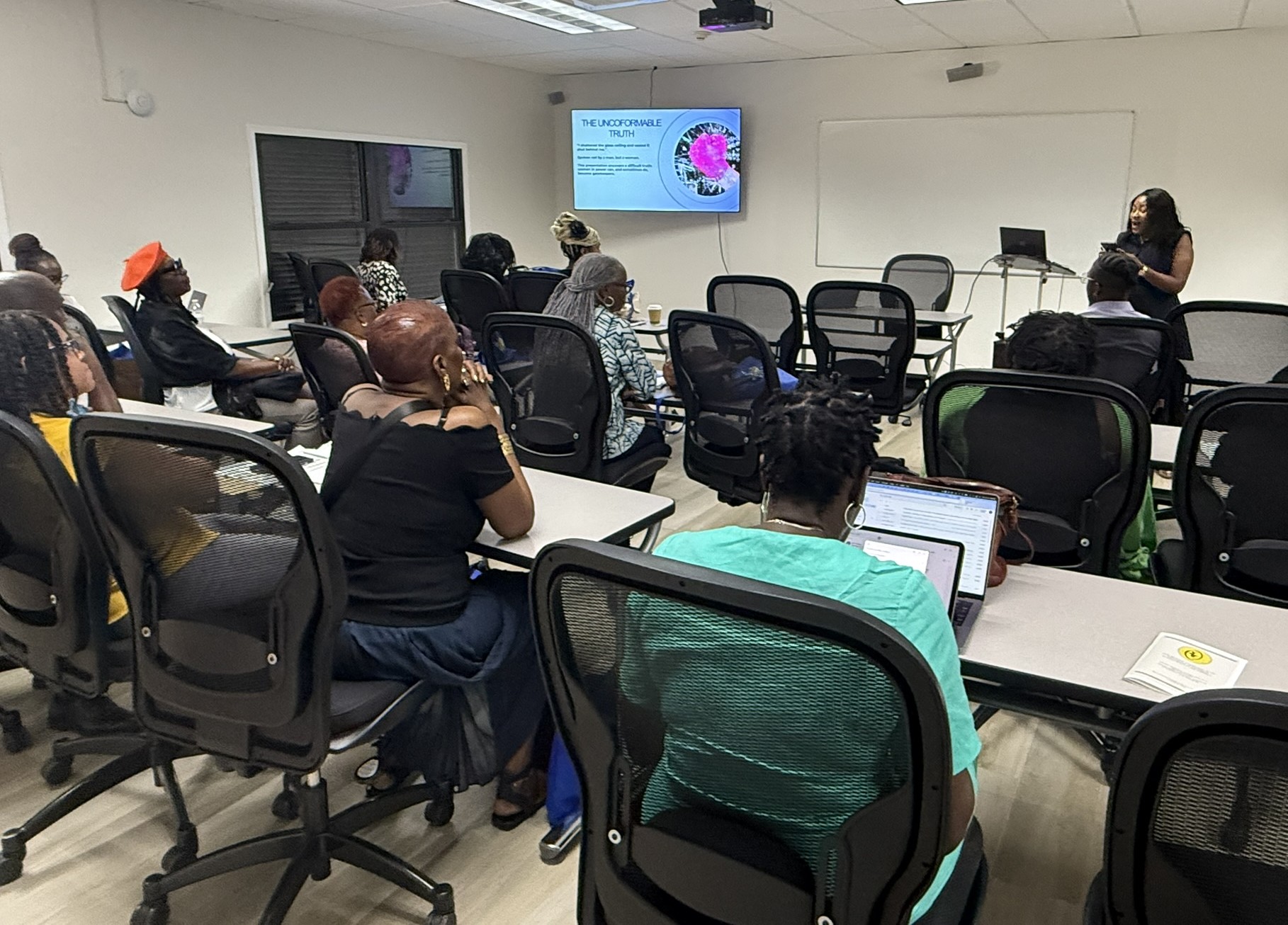 UCCI associate professor Kadeshah Swearing addressing a breakout session at the ACCWS conference. - Photo: Sarah Bridge