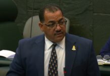 Parties clash over finances on Parliament’s opening day Minister of Finance Rolston Anglin faced questions from the opposition benches. - Photo: Parliament of the Cayman Islands