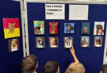 Students paint pictures of prospective pets to aid Humane Society