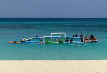 Water polo action in inaugural high school tournament water polo cayman islands schools