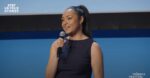 Caymanian filmmaker Jazz Pitcairn pitches to AT&T Untold Stories Jazz Pitcairn during the AT&T Untold Stories live pitch on 5 June. - Photo: Tribeca YouTube page