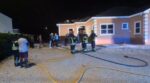 Woman injured in home explosion Fire fighters are on the scene of Friday's suspected explosion. - Photo: Supplied