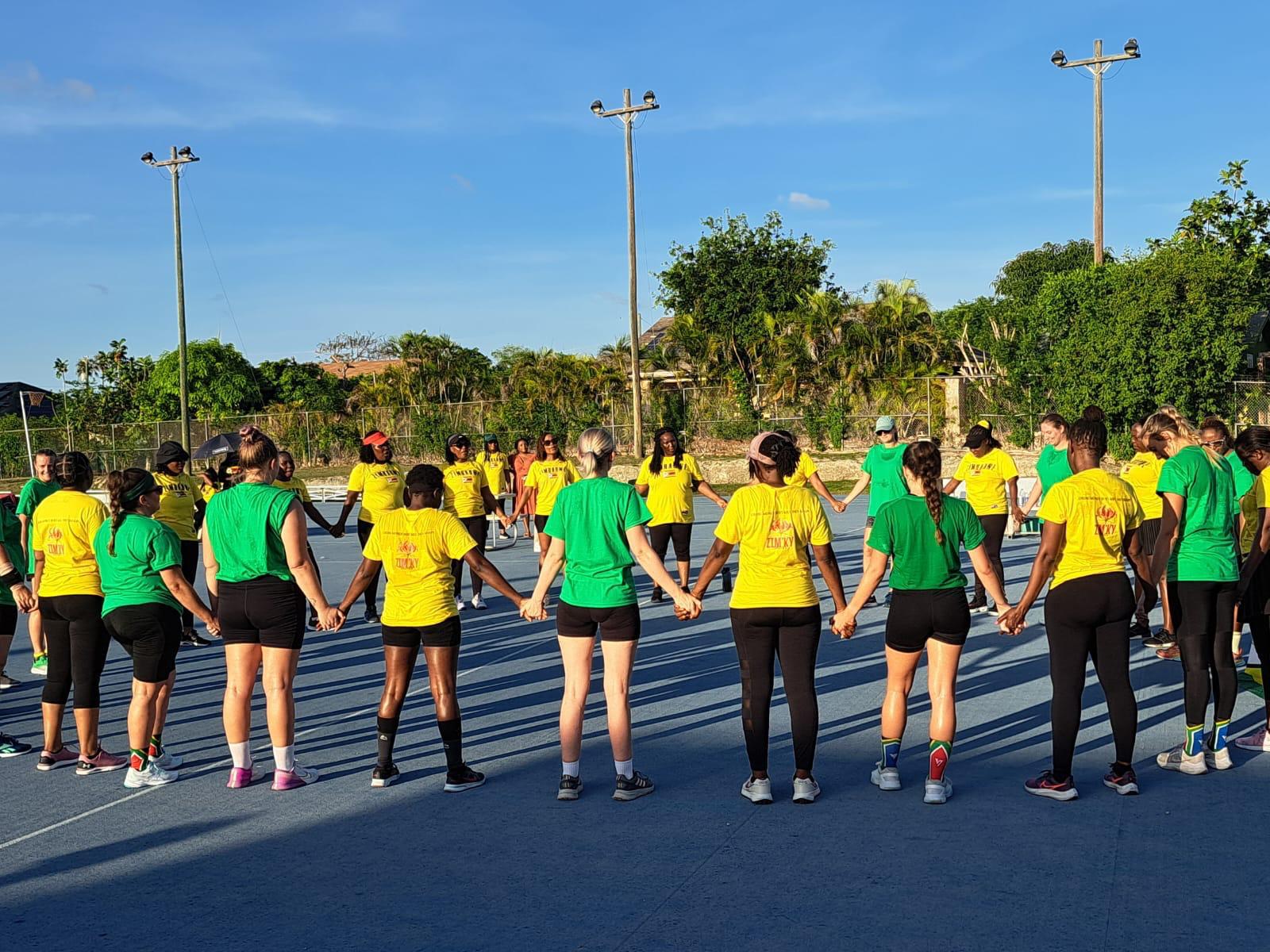Both Teams netball cayman friendly match Zimbabwe south africa