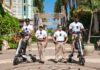 Camana Bay security officers to wear bodycams Members of the Camana Bay security team display their body-worn cameras. - Photo: Supplied
