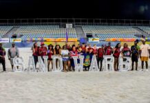 History made by Cayman flag football women at Sand Wars Cayman Women Flag Football team Lynx