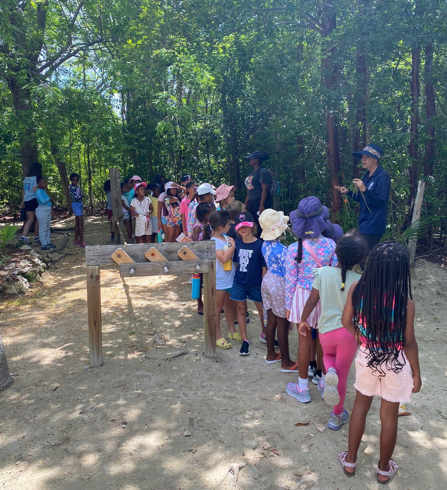 'Cultural Keepers' on an adventure at the Queen Elizabeth II Botanic Park. - Photo: Supplied