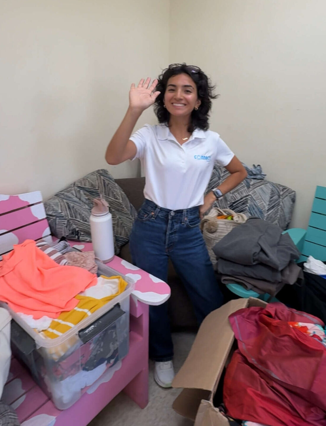 Nova's Hannah Jackson helped guide students in their professional clothing choices. - Photo: Submitted