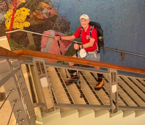 Martyn Bould is training to climb Mount Fuji by walking up the Observation Tower
