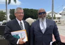Court of Appeal rules McKeeva Bush can face indecent assault retrial McKeeva Bush, left, with his lawyer Denis Brady, following Friday's Court of Appeal ruling that the former premier could face a retrial of indecent assault charges. - Photo: Norma Connolly