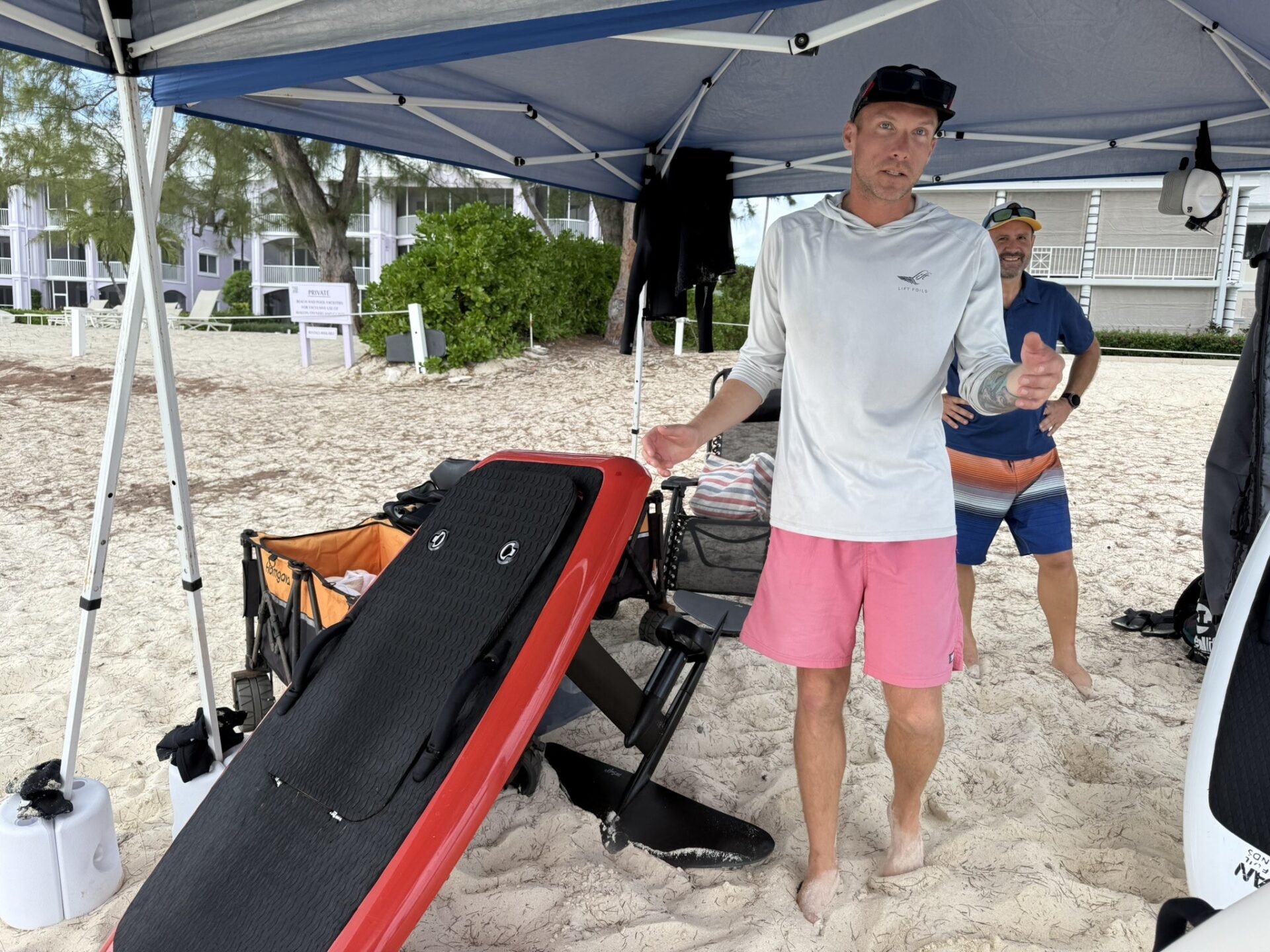 Riley Grey coaching on Seven Mile Beach