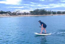 Compass tries out … eFoiling Sarah Bridge tries out eFoiling, Cayman's newest watersport