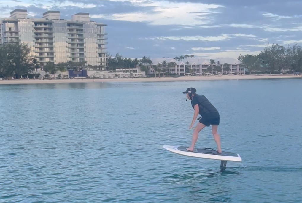 eFoiling on Seven Mile Beach
