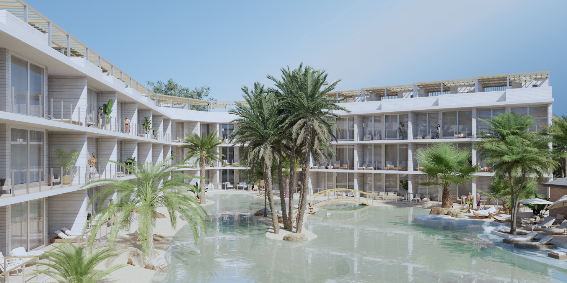 Residents at The Pearl will be able to use its 14,000 sq ft lagoon and swimming pool Residents at The Pearl will be able to use its 14,000 sq ft lagoon and swimming pool