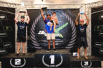 Ramgeet rides to first in P1 AquaX jet-ski series Vanjae Ramgeet, middle, holds his son while celebrating his first-place podium finish. - Photo: Skylar Ramgeet