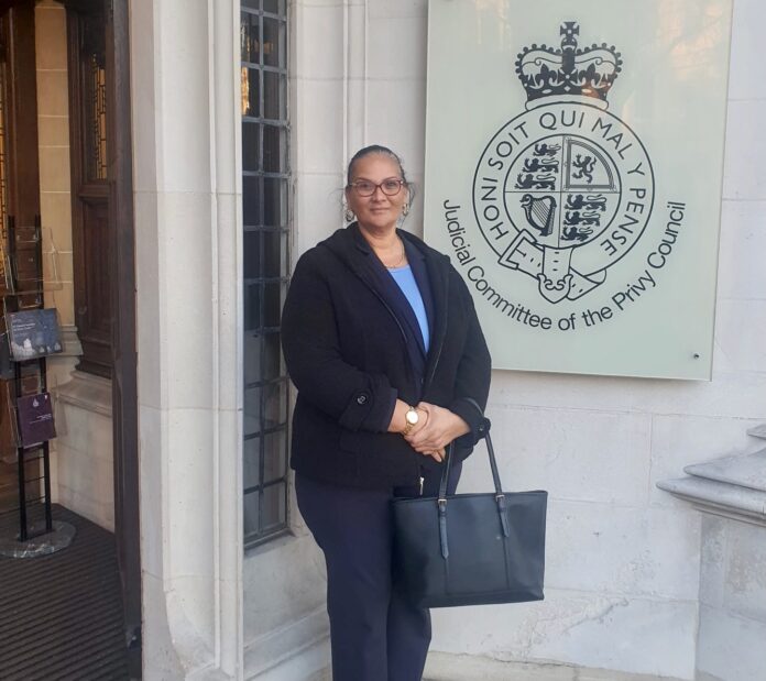 Kattina Anglin Kattina Anglin outside the Privy Council earlier this year. - Photo: Supplied