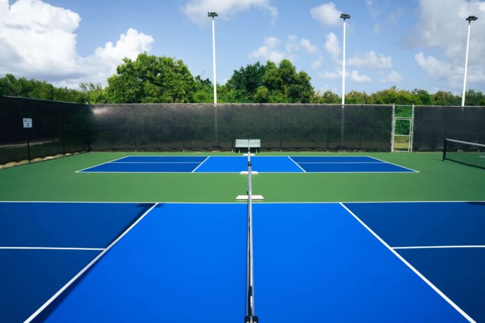 Four new pickleball courts in Camana Bay’s Festival Green.
