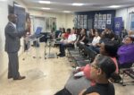 Female entrepreneurs get tips for business success at Chamber event Author and business mentor Linval Johnson address attendees at the Chamber of Commerce's Small Biz Bootcamp event