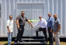 Government opens egg facility to boost Cayman’s local food production Egg Facility - Ribbbon Cutting Wilbur Welcome Jay Ebanks Gary Rutty Isaac Rankine Demoy Nash