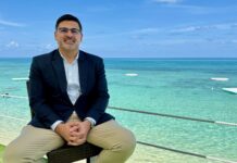 Marriott beach could be back by September Hermes Cuello, general manager of the Marriott, on the hotel's deck, where the resort hopes to restore the beach. - Photo: James Whittaker