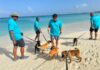 Meet, greet and walk with puppies on Sunday morning Department of Agriculture staff members with four-legged friends at a previous 'Puppies on the Beach' event.
