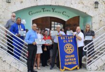 First shipment of laptops to help Ukraine’s children ready to go Rotary Club Grand Cayman Sunrise with donated laptops