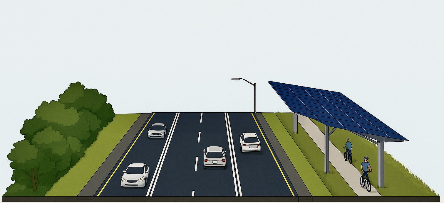 Solar canopy illustration