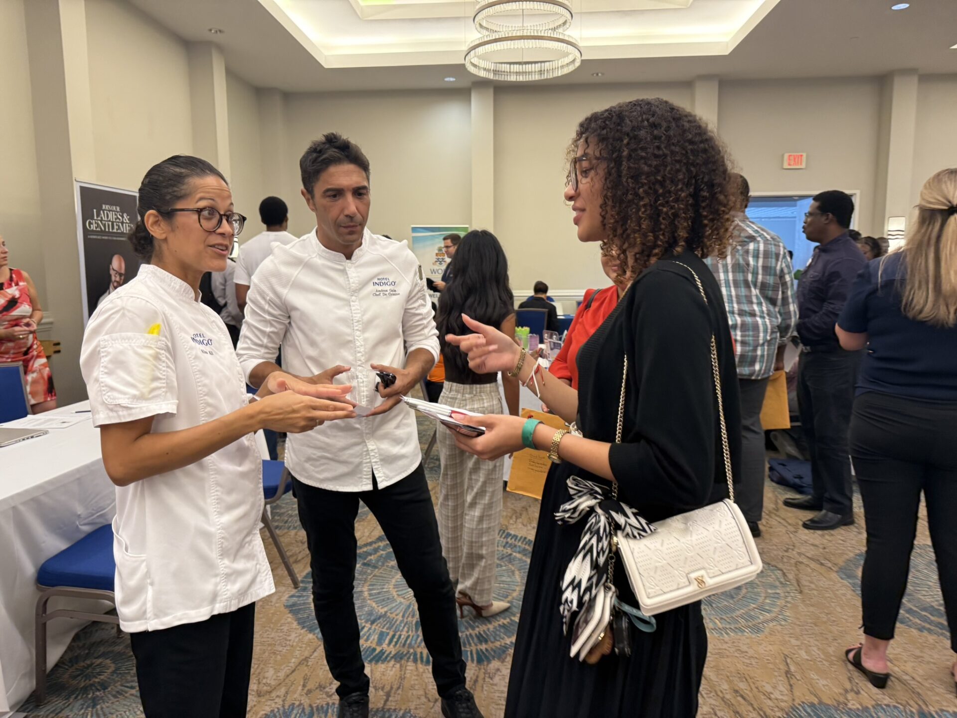 Hotels were recruiting for staff across all roles, including food and beverage, at the jobs fair. - Photo: Sarah Bridge