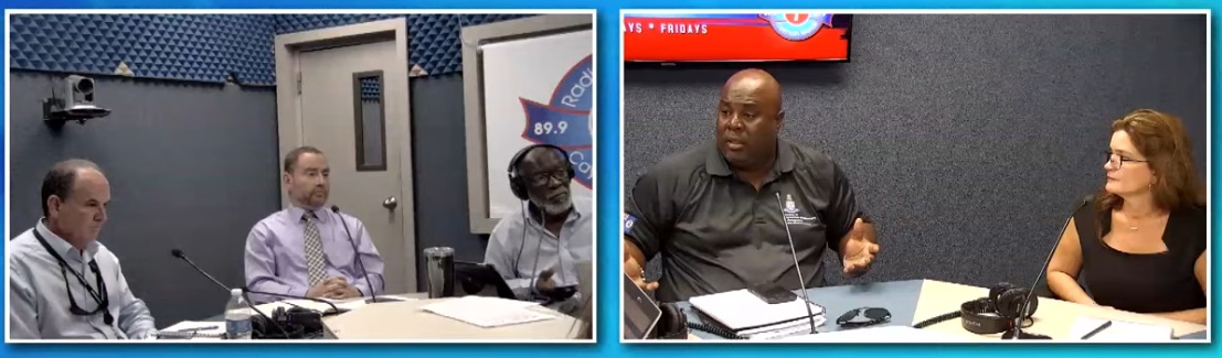 Gary Rutty and Ministry of Tourism chief officer Stran Bodden appeared on Radio Cayman with Michael Myles and Sharlene Brenkus
