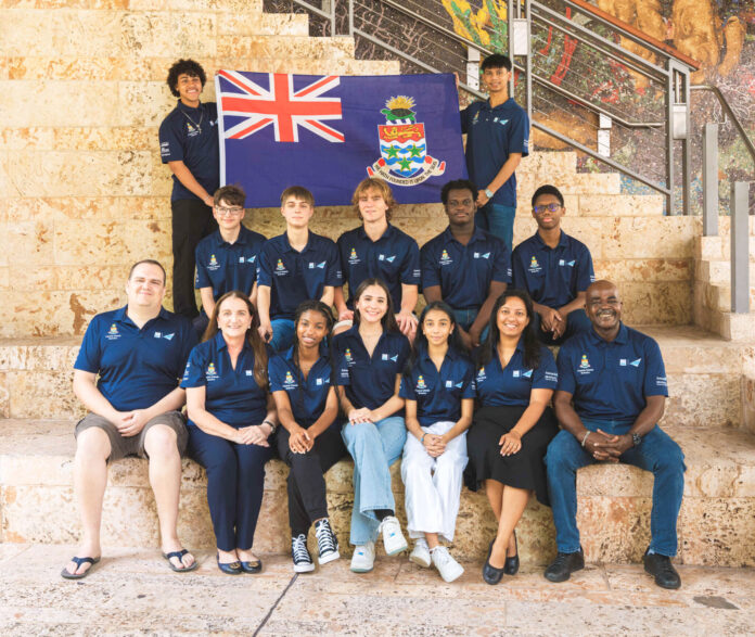 The Cayman Islands National Robotics Team with its mentors. - Photo: Supplied